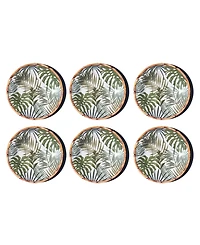 Abode Homewares Rainforest Palm NewWave Melamine Dinner Plates, Set of 6