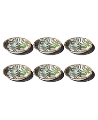 Abode Homewares Rainforest Palm NewWave Melamine Low Bowls, Set of 6