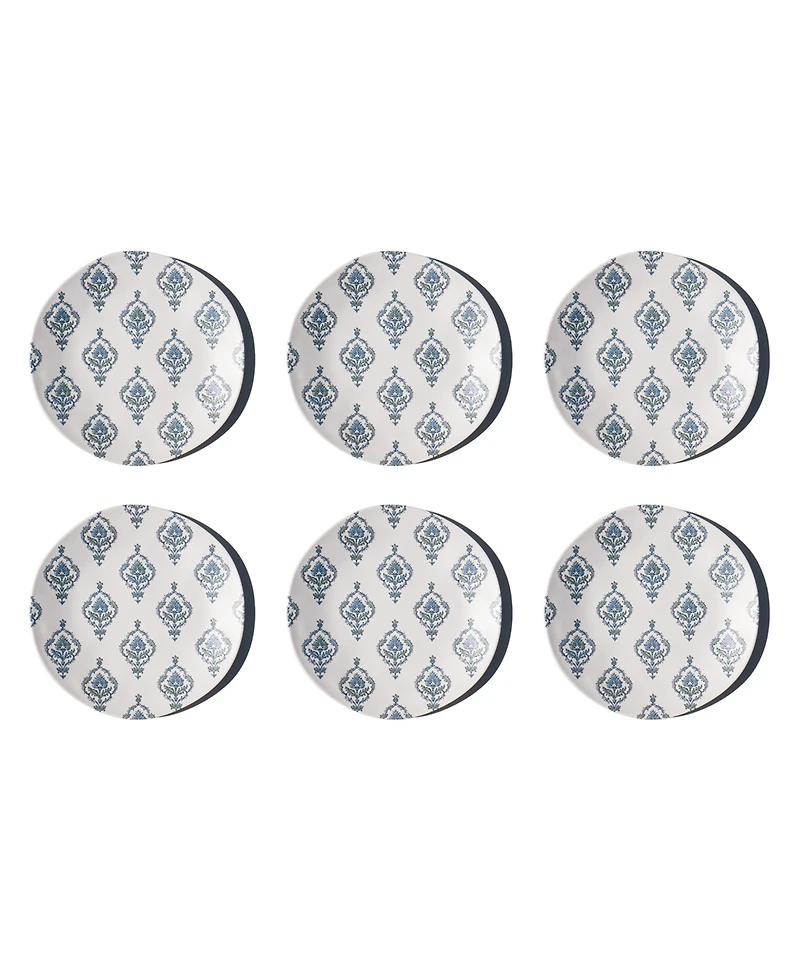 Abode Homewares Kashmir NewWave Melamine Dinner Plates, Set of 6