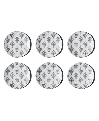 Abode Homewares Kashmir NewWave Melamine Dinner Plates, Set of 6