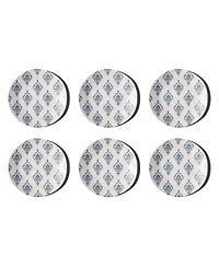 Abode Homewares Kashmir NewWave Melamine Dinner Plates, Set of 6