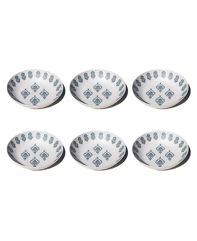 Abode Homewares Kashmir NewWave Melamine Low Bowls, Set of 6