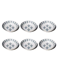 Abode Homewares Kashmir NewWave Melamine Low Bowls, Set of 6