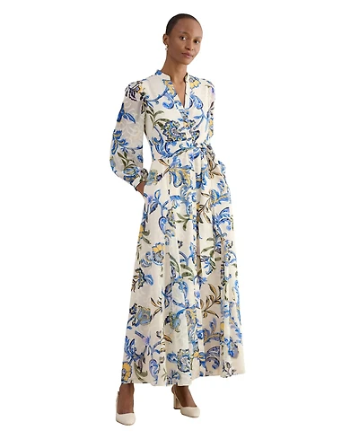 Hobbs London Women's Shanice Belted Maxi Shirt Dress