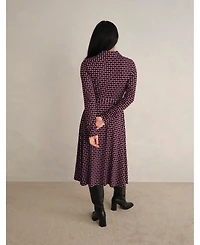 Hobbs London Women's Clarice Printed Midi Dress