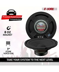 5 Core 6.5 Inch Subwoofer 300W Car Audio Sub Woofer 4 Ohm Deep Bass Replacement Loud Speaker