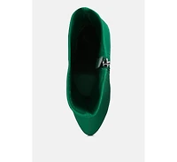 Patotie Lycra High Heel Ankle Boots