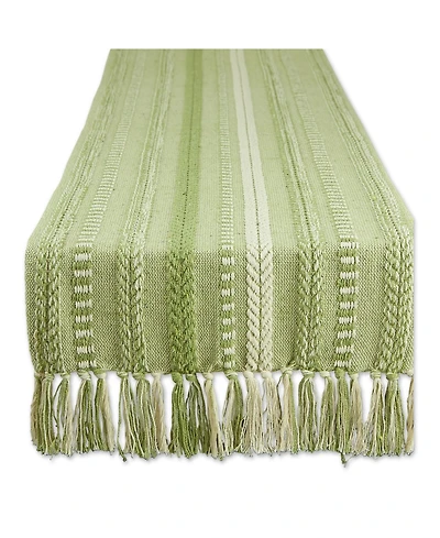 Design Imports Braided Stripe Textured Table Runner