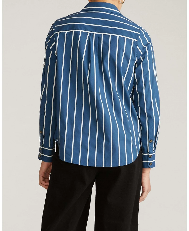 Universal Standard Plus Elbe Stretch Poplin Shirt Classic Fit