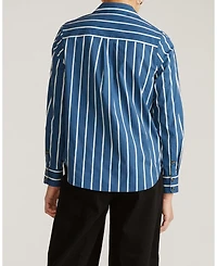 Universal Standard Plus Elbe Stretch Poplin Shirt Classic Fit