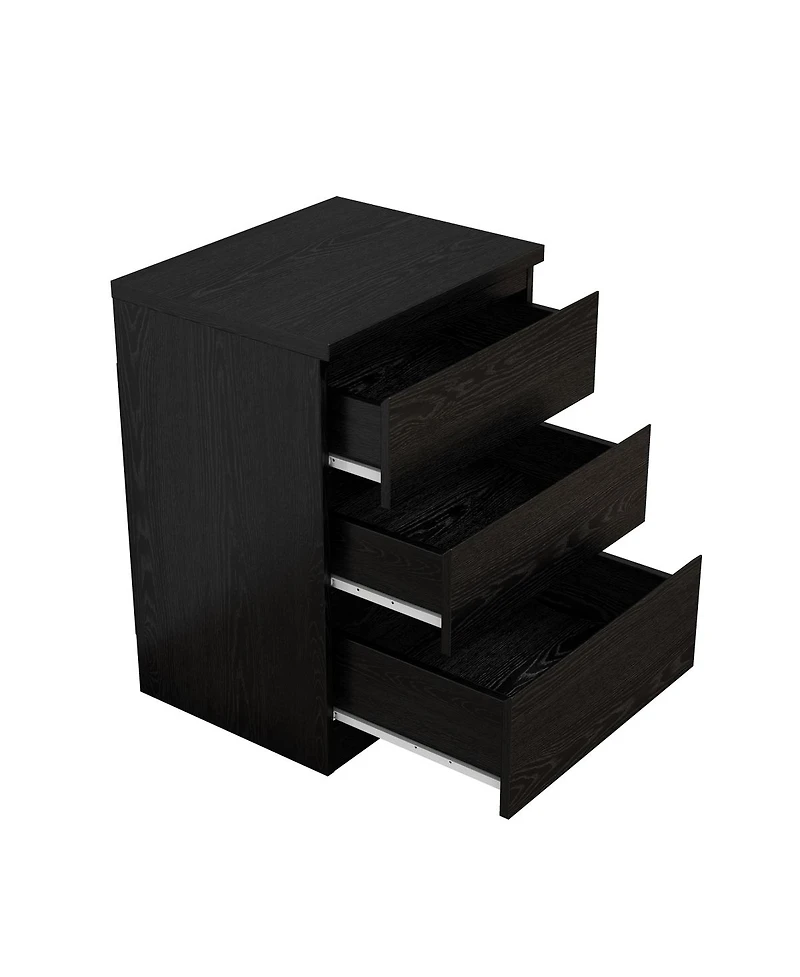 Streamdale Furniture 19.7inches 3-Drawer Nightstand/Side Table