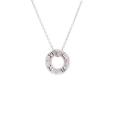 Pre-Owned Tiffany & Co Atlas Pierced Circle Pendant Necklace