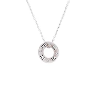 Pre-Owned Tiffany & Co Atlas Pierced Circle Pendant Necklace