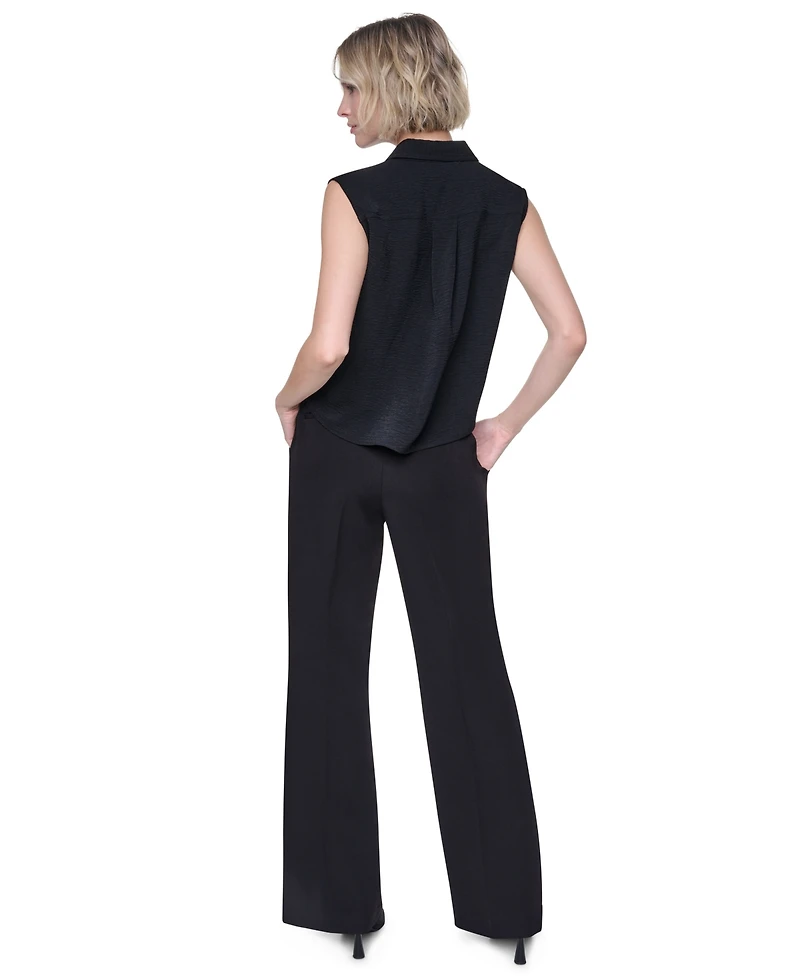 Dkny Women's Washer Collared Top