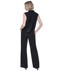 Dkny Women's Washer Collared Top