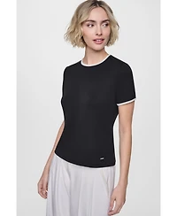 Dkny Women's Crewneck Short-Sleeve Top