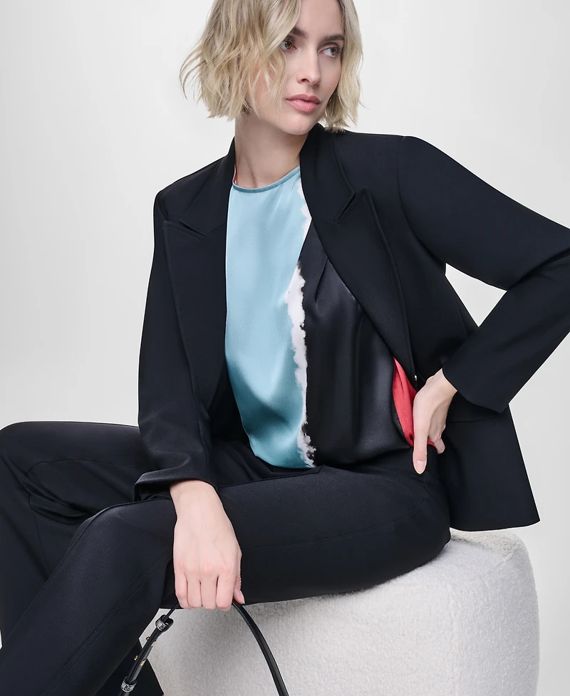 Dkny Women's Long-Sleeve Tech Sport One-Button Blazer