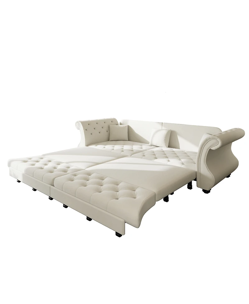 Streamdale Furniture Oversized Chesterfield Pull Out Sofa Bed