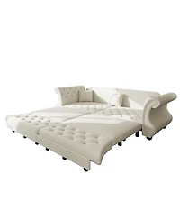 Streamdale Furniture Oversized Chesterfield Pull Out Sofa Bed