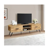 New Classic Furniture Rowan Wood Low Profile Tv Console
