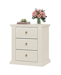 Tribesigns 3-Drawer Nightstand, Modern Bedside Table with Storage Drawers, Wood Night Stand Side End Table