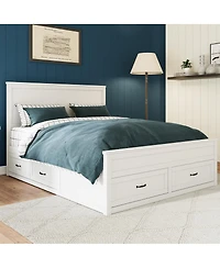 Streamdale Furniture Wood Storage Bed with 6 Drawers