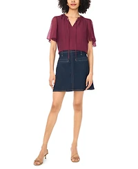 Vince Camuto Women's Tie Neck Short-Sleeve Blouse