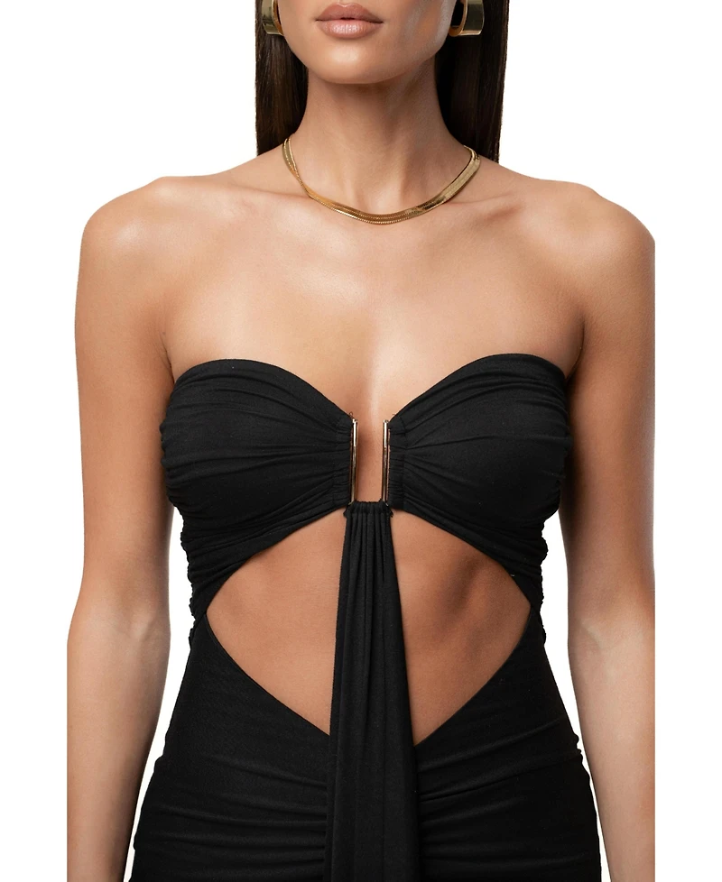 Jluxlabel Women's Atlantis Drape Maxi Dress