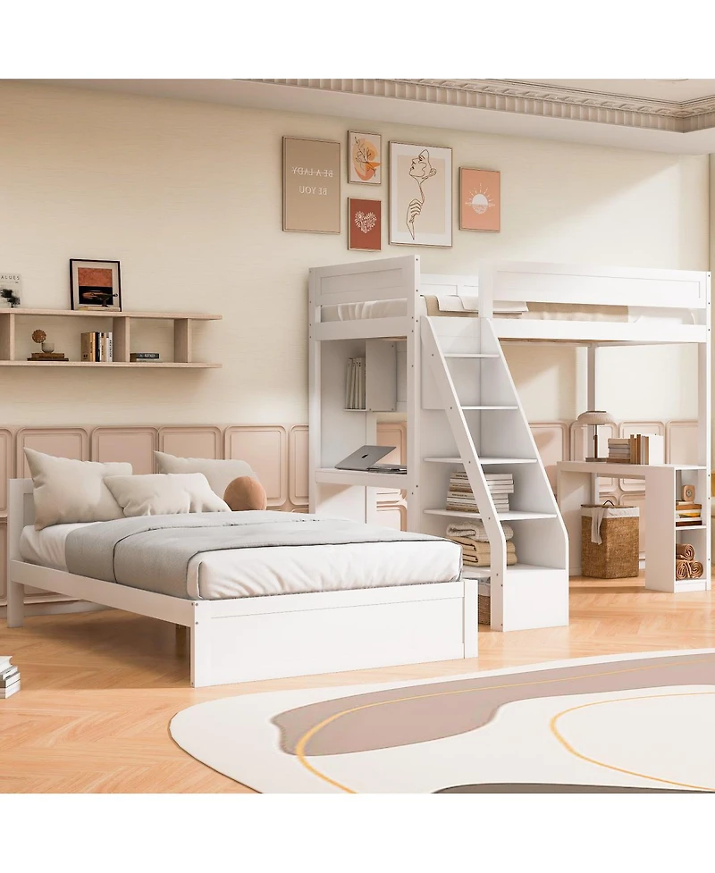 Streamdale Furniture Twin Xl Over with Desk and Usb