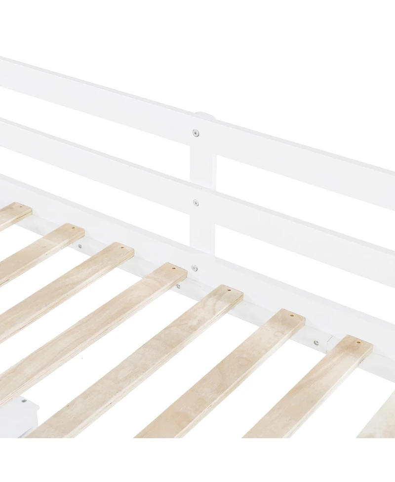 Streamdale Furniture Twin size Loft Bed with Drawers, Desk, and Wardrobe