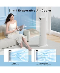 Antarctic Star 2-in-1 Evaporative Air Cooler and Tower Fan, Top-Fill with Remote
