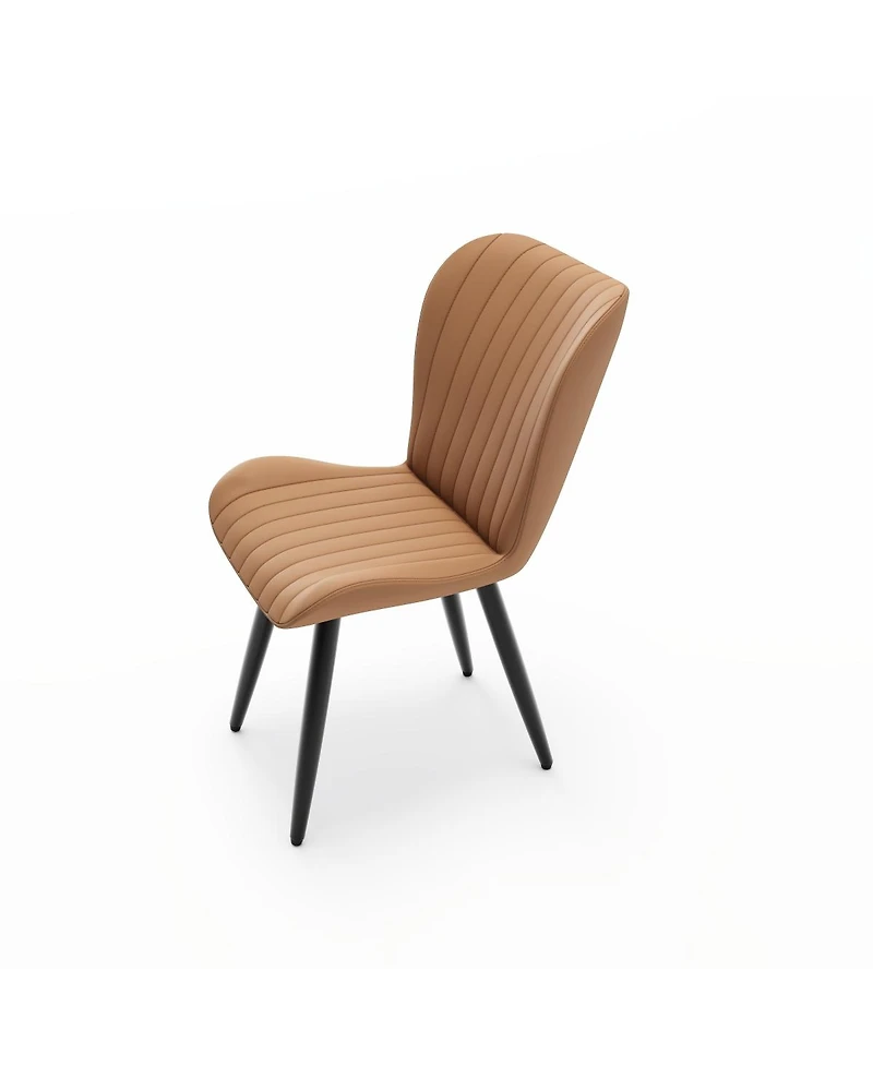 Streamdale Furniture Modern Pu Leather Dining Chairs