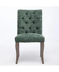 Streamdale Furniture Chenille Tufted Dining Chairs
