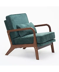 Streamdale Furniture Upholstered Accent Chair with Wood Arms.