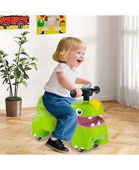 Slickblue Toddler Walking Ride-On Car Toy with Lights and Music