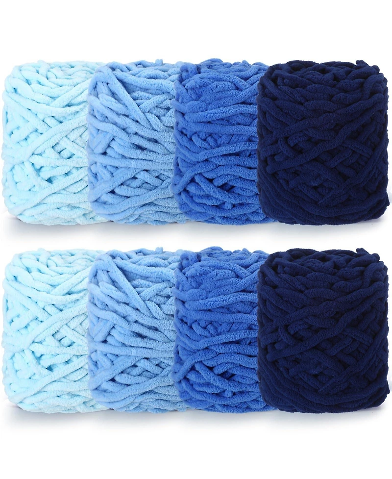 Gnuadz Chunky Chenille Yarn Crocheting Knitting Blanket Crafts