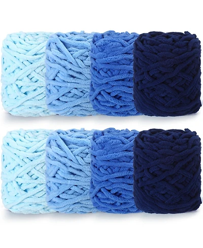 Gnuadz Chunky Chenille Yarn Crocheting Knitting Blanket Crafts