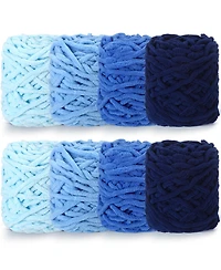 Gnuadz Chunky Chenille Yarn Crocheting Knitting Blanket Crafts