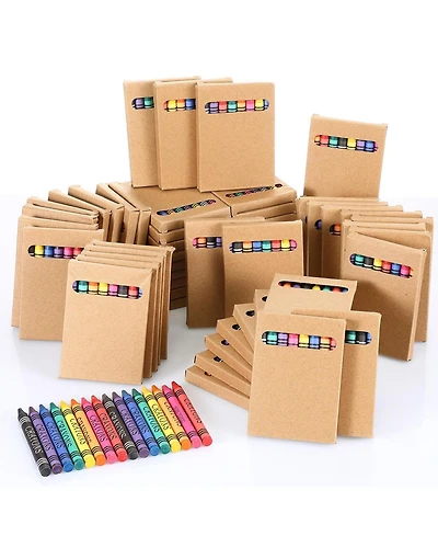Gnuadz Crayons Bulk Mini Wrapped Wax Party Classroom