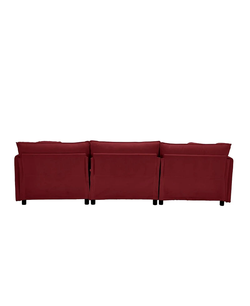 Streamdale Furniture L-Shaped Modular Chenille Sofa - Versatile Comfort and Style