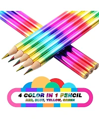 Gnuadz Pencils 4-in-1 Wooden Art Gifts 96-count