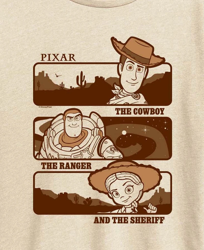 Hybrid Apparel Plus Toy Story 5 Woody Buzz Jessie Stack Short-Sleeve Graphic T-Shirt