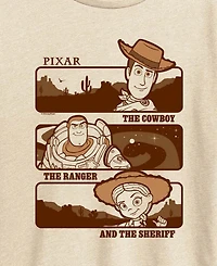 Hybrid Apparel Plus Toy Story 5 Woody Buzz Jessie Stack Short-Sleeve Graphic T-Shirt