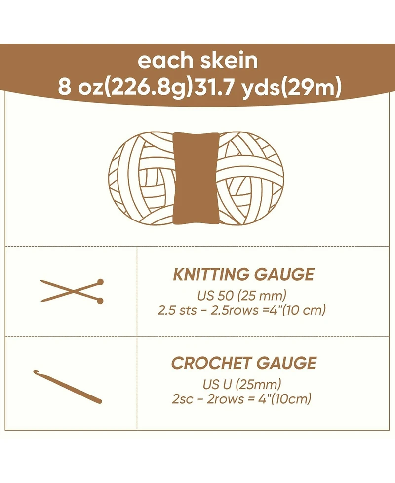 Gnuadz Chunky Chenille Yarn Crocheting Knitting Blanket 8 Pack