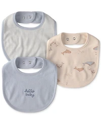 Carter's Baby Boys' Whale Bibs, 3-Pack