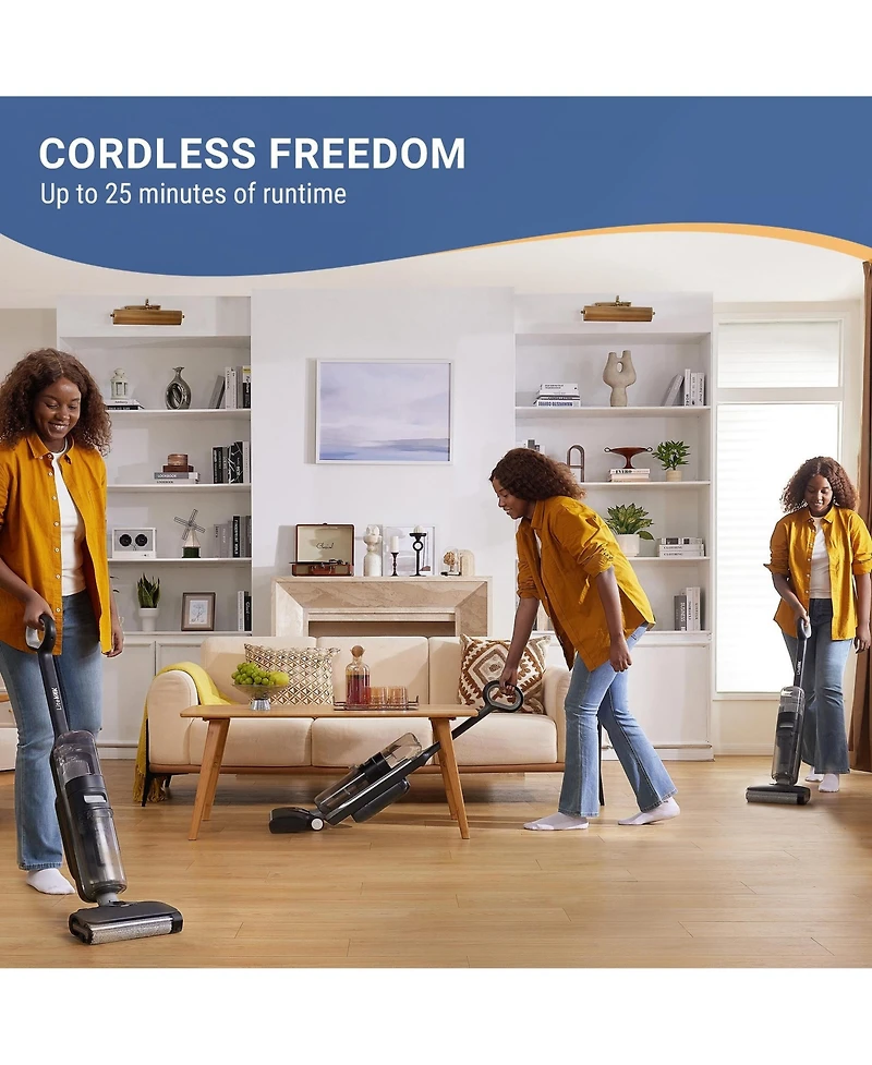 Tineco LiteVak Wash Pro Cordless Wet Dry Mop and Vacuum Cleaner for Hard Floors