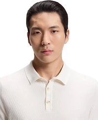 Boss by Hugo Men's Structured Fabric Regular-Fit Knit Polo Shirt