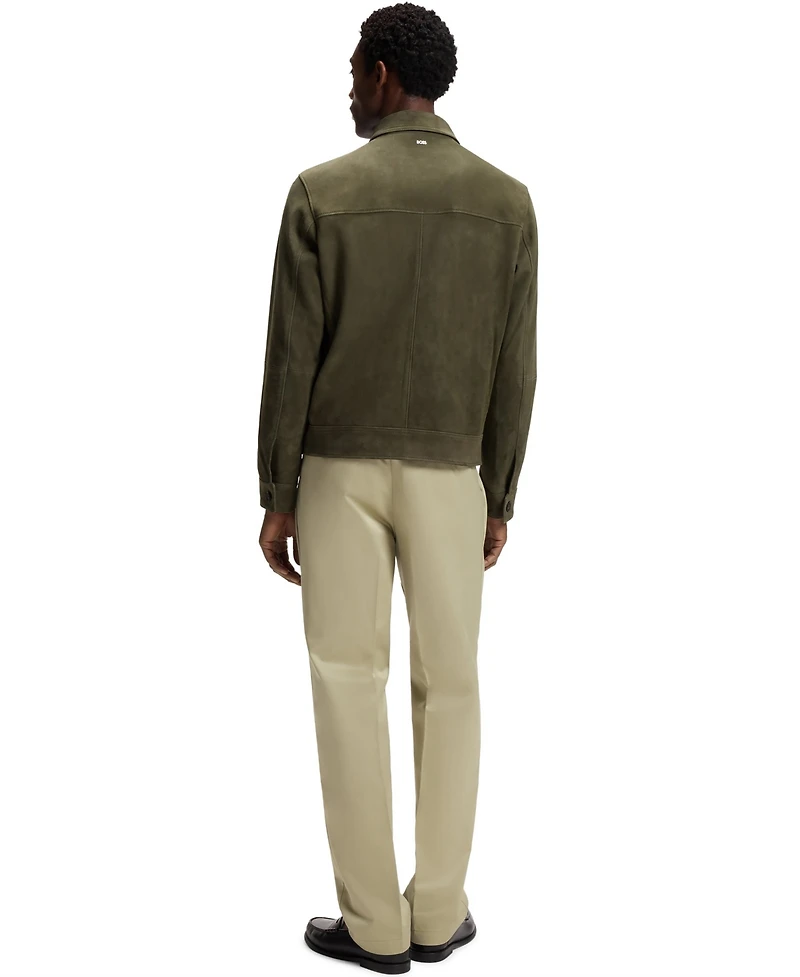 Boss by Hugo Men's Suede Regular-Fit Leather Jacket