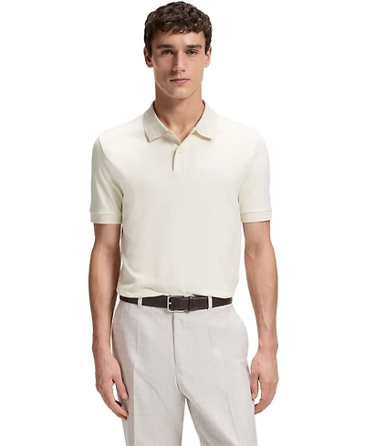 Boss by Hugo Men's Cotton Regular-Fit Patterned Collar Polo Shirt