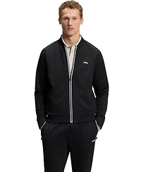 Boss by Hugo Men's Triangle-Jacquard Zip-Up Sweatshirt